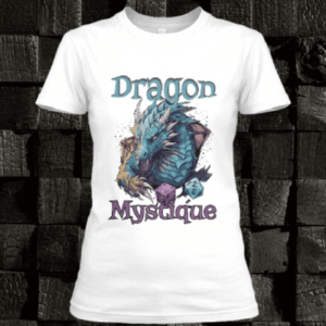 T-shirt personnalisé blanc dragon mystique