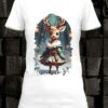 T-shirt personnalisé Renne joyeuse sous la neige 2