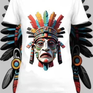T-shirt personnalisé blanc masque aztec 5