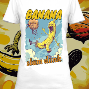 T-shirt personnalisé blanc banana slam dunk 4 (Copie)