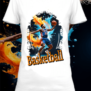 T-shirt personnalisé blanc basketball 2