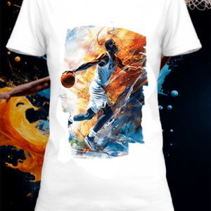 T-shirt personnalisé blanc basketball 6