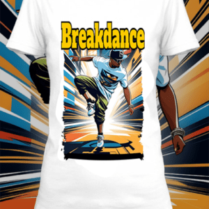 T-shirt personnalisé blanc breakdance 6
