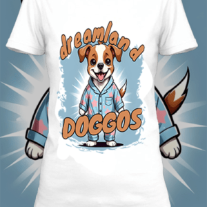 T-shirt personnalisé blanc Dreamland doggos 2