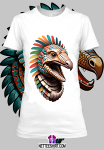 T-shirt personnalisé blanc Illustration d'un pangolin dans le style masque aztec by netteeshirt.com