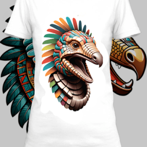 T-shirt personnalisé blanc pangolin aztec 3