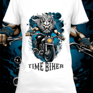 T-shirt personnalisé blanc time biker 2