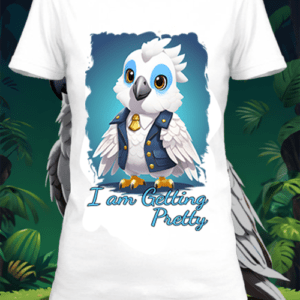 T-shirt personnalisé blanc white cockatoo 1