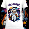T-shirt personnalisé blanc Illustration d'un parresseux astronaut by netteeshirt.com