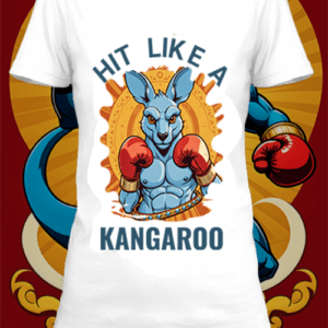 T-shirt kangourou boxer 3 blanc polyester personnalisé