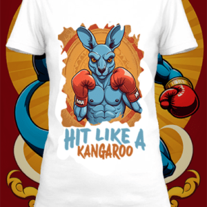 T-shirt kangourou boxer 6 blanc polyester personnalisé