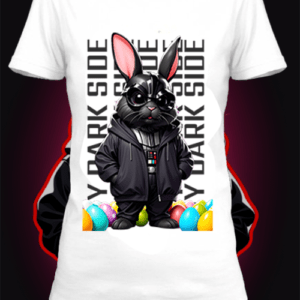 T-shirt  kawaii rabbit 5 blanc polyester personnalisé