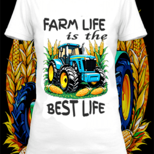 T-shirt  pop art tractor 2 blanc polyester personnalisé