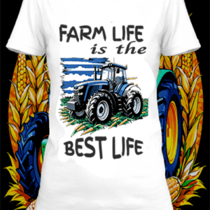 T-shirt  pop art tractor 5 blanc polyester personnalisé