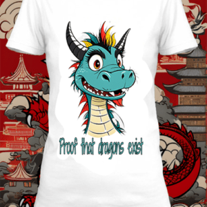 Chinese dragon 2 box T-shirt  blanc  personnalisé
