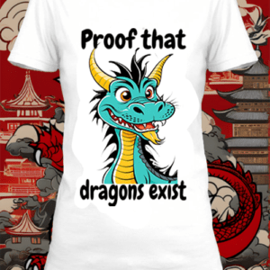Chinese dragon 4 box T-shirt  blanc  personnalisé