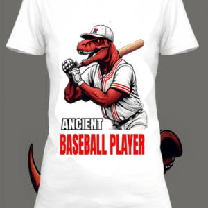 baseball dino 4 box T-shirt  blanc  personnalisé