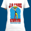 Un t-shirt blanc imprimé avec une athlète en gym olympique pour les JO de Paris 2024 by netteeshirt.com