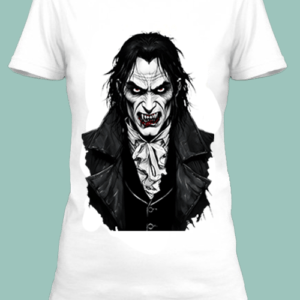 n t-shirt blanc imprimé avec Des illustrations d'Halloween by netteeshirt.com