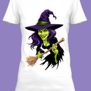 n t-shirt blanc imprimé avec Des illustrations d'Halloween by netteeshirt.com