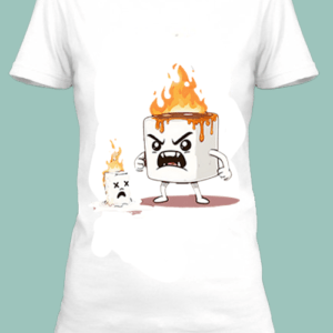 Un t-shirt amusant et décalé mettant en scène deux marshmallows