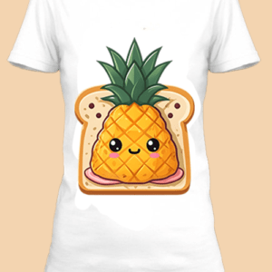 Un t-shirt amusant et original avec un sandwich à l'ananas.