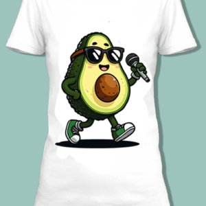 T-shirt original avec un avocado rockstar.