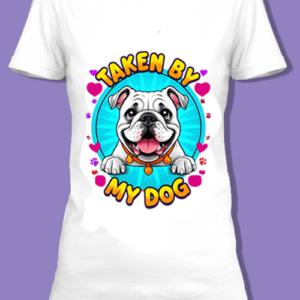 T-shirt "Taken by My Dog" pour les amoureux des chiens.