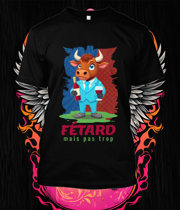 Ce design festif capture l'esprit de la fête avec un taureau stylisé, parfait pour ceux qui aiment s'amuser avec modération.