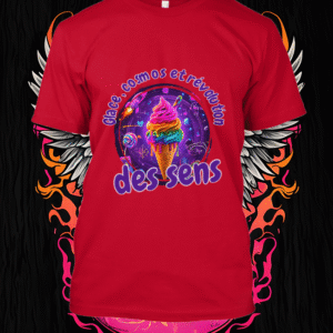 Une explosion néon interstellaire : une glace cosmique multicolore entourée d’éléments futuristes, pour un style audacieux et avant-gardiste.