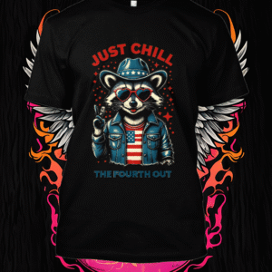 Just Chill Patriotic Raccoon Vibes design