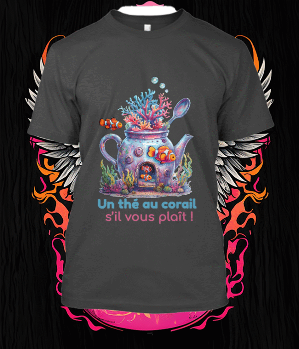 Théière corail maison des poissons clown