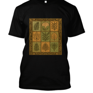 t-shirt-design – Neuf empreintes pour une forêt perdue