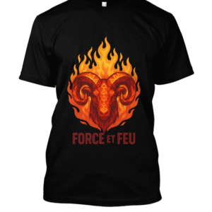t-shirt-design – Tête de bélier en flammes