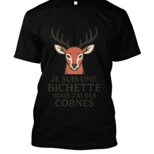 t-shirt-design – Je suis une bichette mais j’ai des cornes