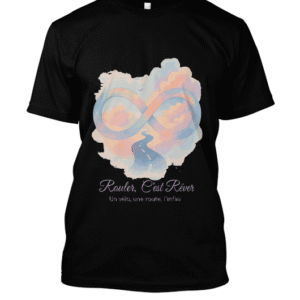t-shirt-design – Vers l’infini sur deux roues