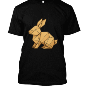 t-shirt-design – Lapin origami doré