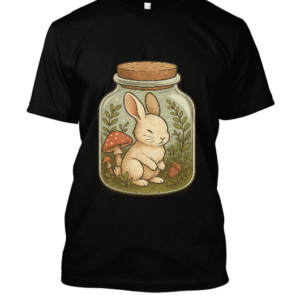t-shirt-design – Lapin féerique dans bocal forêt