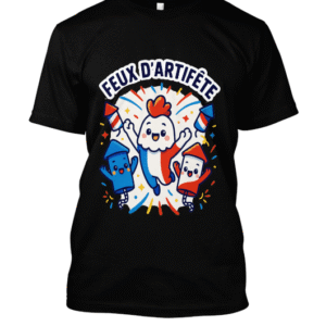 t-shirt-design – Pétarade joyeuse en tricolore festif