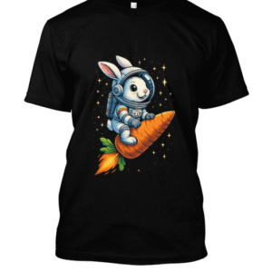 t-shirt-design – Lapin astronaute sur carotte