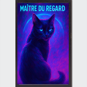 Cadre photo Regard perçant nuit en feu