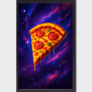 Cadre photo Tranche cosmique de pure pizza