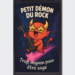 Cadre photo Démon trop rock pour obéir