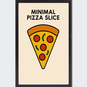 Cadre photo Tranche minimaliste de pure pizza