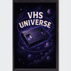 Cadre photo Univers infini des cassettes VHS