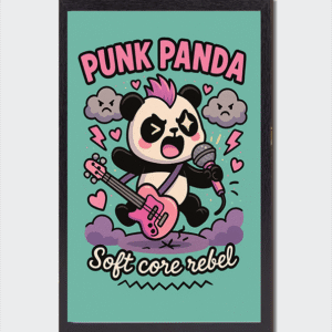 Cadre photo Punk panda douceur destructrice