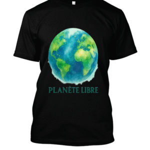 t-shirt-design – Terre bleue aux mains libres