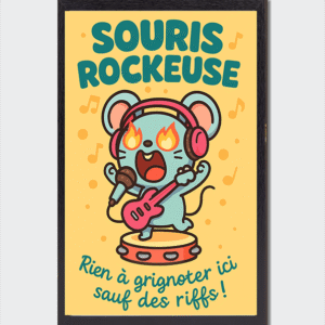 Cadre photo Souris explosive aux riffs brûlants