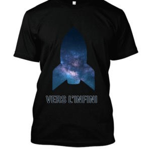 t-shirt-design – Fusée drapée d’étoiles lointaines