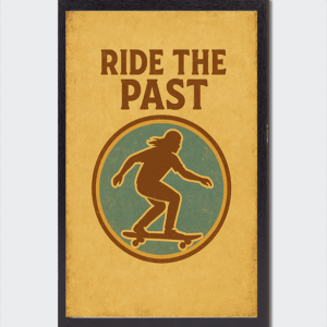 Cadre photo Cadre vintage ride the past skate